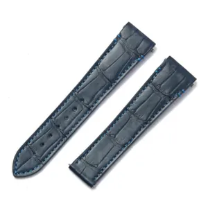New Alligator leather strap Quickswitch for New Cartier Santos (Black, blue, red, white, yellow and more colors) by Drwatchstrap