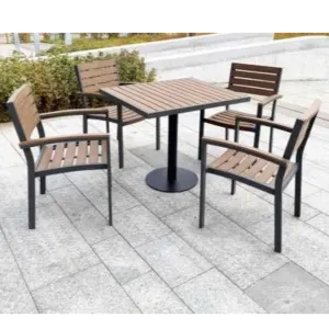 Aluminum Plastic Wood Patio Set by ATBiz Sourcing Inc.