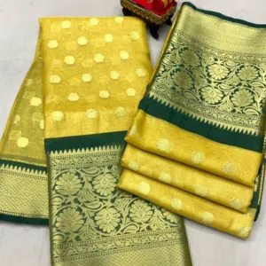 Zari weaving work bridle saree - Image 4