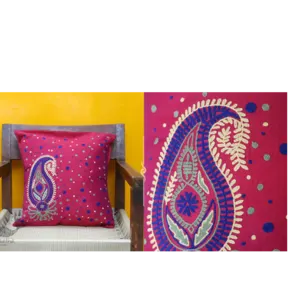 Hand embroidery full aari cushion