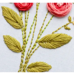 Hand block with sateen embroidery - Image 3