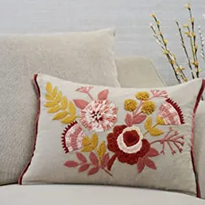 Hand Block with sateen embroidery Dori work