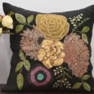 Hand Block with sateen embroidery Dori work