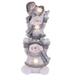 Stackable Snowman Christmas Décor with LED by ATBiz Sourcing Inc.