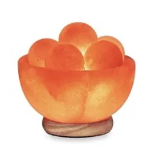 Himalayan Glow 1328 Bowl Salt lamp with Massage Ball by a.a. traders