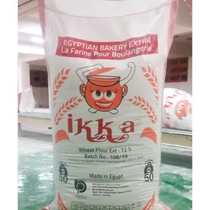Bread Wheat Flour 50 kg t55 Ikka Brand Flour made in Egypt Atta Chakki High Gluten High Quality Flour by Boom Plus for Manufacturing & Commerce