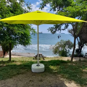 Outdoor Garden Pub Hotel Patio Sun Umbrella with Pulley Mechanism by FAM UMBRELLA