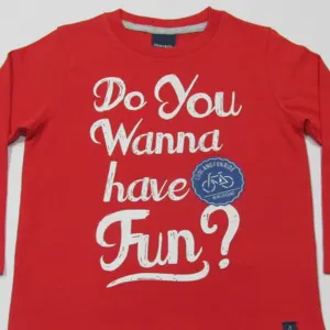 Boy's long sleeve solid dyed t-shirt. - Image 2