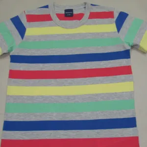 Boy's short sleeve yarn dyed t-shirt. - Image 3