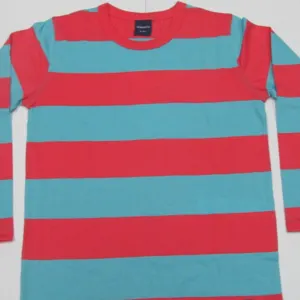 Boy's long sleeve yarn dyed t-shirt. by Koala Fashion & Design