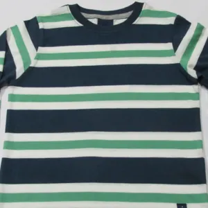Boy's long sleeve yarn dyed t-shirt.