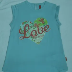 Girl's short sleeve & Sleeve less solid dyed t-shirt. - Image 2