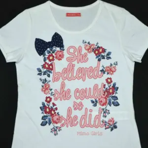 Girl's short sleeve & Sleeve less solid dyed t-shirt. - Image 3