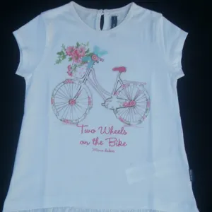 Girl's short sleeve & Sleeve less solid dyed t-shirt. - Image 4