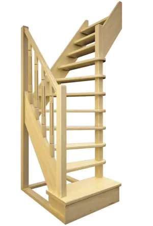 Serial wooden interstory staircase LES-91 - Image 2