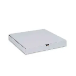 Pizza Boxes 28cm x 28cm x 3.5cm (11inc x 11inc x 1.4inc) White Cardboard Corrugated Kraft - Lock Corner