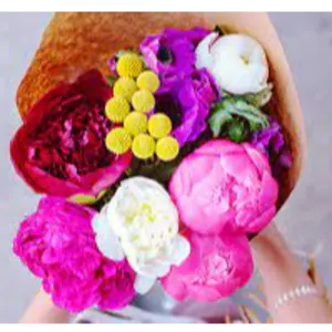 Fresh cut roses and summer flowers