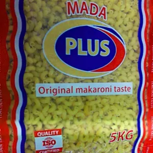 Macaroni Shortcut pasta 5 Kg Made from natural ingredient With Italian pasta taste by Boom Plus for Manufacturing & Commerce