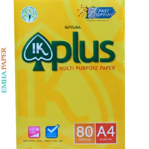 IK plus multipurpose office papers a4 80 gsm by Emha Paper