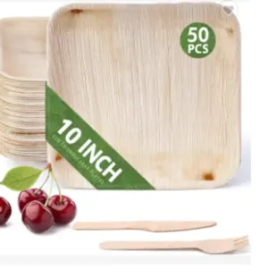 Elegant Disposable Areca Palm Leaf Tableware