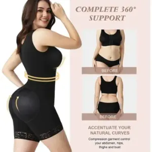 Private Label Bulk Packaging Manufacturer Supply Women's Clothing Brand Black Bodysuit Tummy Control Shapewear - Image 2