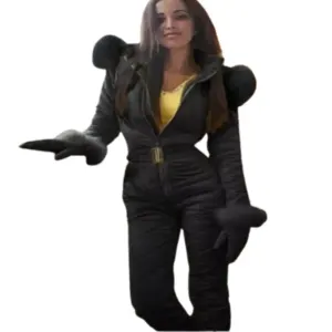 Winter warm woman fashion ski suit jacket hoodie outdoor sports jumpsuit zipper ski suit clothes by Wear & Ware LLC