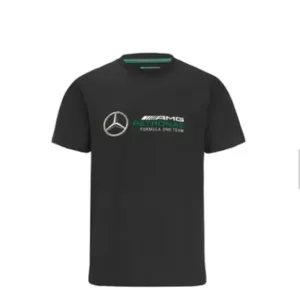 CMC Motorsports Premium Quality Mercedes Be-nz AMG Petronas F1 Unisex Large Logo T-shirt Black / Gray / White - Image 2