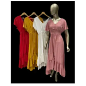 Women's maxi long sleeve dress by Kailash garments and handicrafts