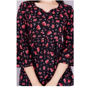 Fabric rayon flower print top - Image 3