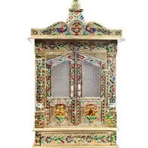 wooden metal meenakari Temple