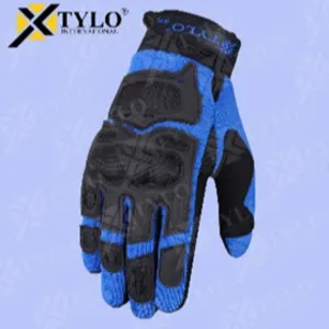 Goat Skin Leather Spandex Back Mechanic Glove with TPR