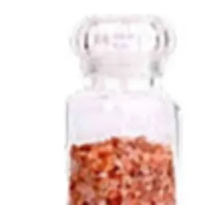 glass bottle with crystal grinder