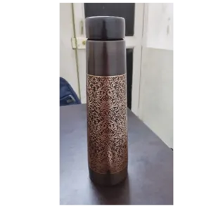 Antique Copper Water Bottle 600ml, 850ml, 1000ml - Image 2