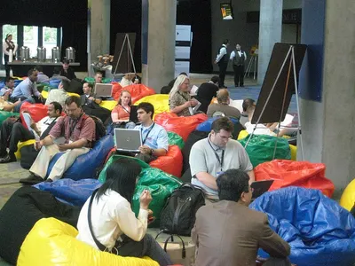 Block Plush 3d Bean bag Ottoman KB245