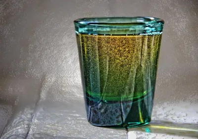 Beer Boot Glass Green