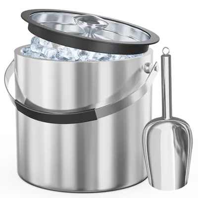 Ice Stainless Steel Buckets with Tong
