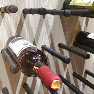 Steel wine bottle racks