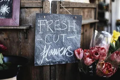 Decorative chalkboard sign