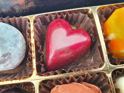 Heart Shape Wooden Choclate Box