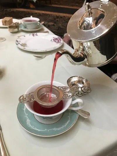 Beautiful Red Quartz Tea Cup & Saucer by Ganesha Crystal Agate