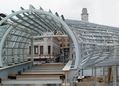 Garden Glass Roof Wrought Iron Pavilion
