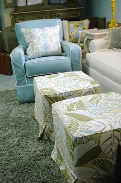 Leaf Flower Bone Inlay Side Table
