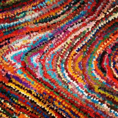 Abstract Design Beautiful Multi Colored Rug
