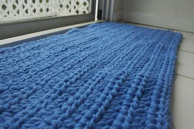 Blue Solid  Double Bed Blanket by Aditya Consultant