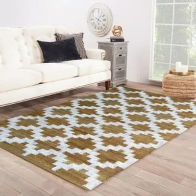 Home Office Tarak Modern Area Rug Gold by Venn Design