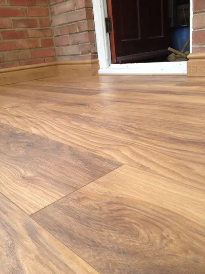 Laminated wooden flooring