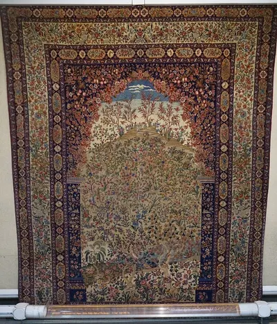 Tree of Life Persian Silk Carpet by Nanyang Yuxiang Arts & Crafts Co., Ltd.