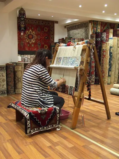 Handmade silk carpet by Fazlrab Co.