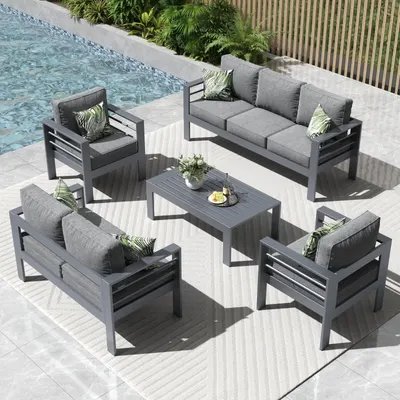 Resin wicker sofa set