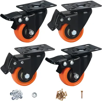 Sturdy Swivel Heavy Duty Casters 6" Polyolefin